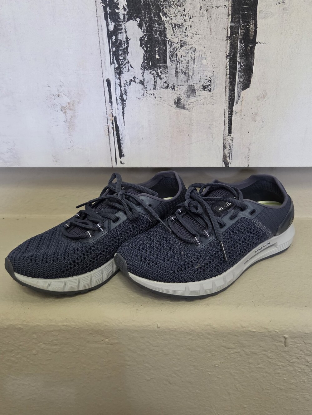 Under Armour Hovr Womens Navy Knit Lightweight Walking Shoes Size 6 Preloved